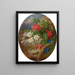 Alpine Flowers Painting - Josef Lauer — framed artwork on a wall