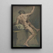 Nu masculin assis vu de dos - Josef Neher — ingelijst kunstwerk aan de muur
