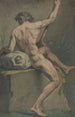Nu masculin assis vu de dos - Josef Neher — weergave van het kunstwerk