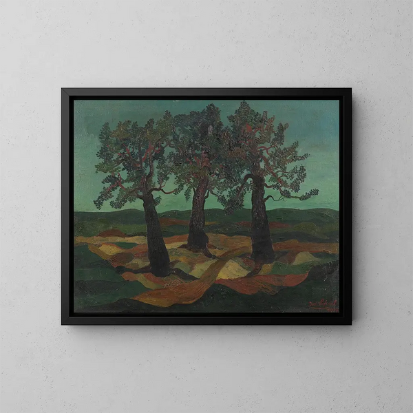 Group of Trees - Josef Scharl — framed artwork on a wall