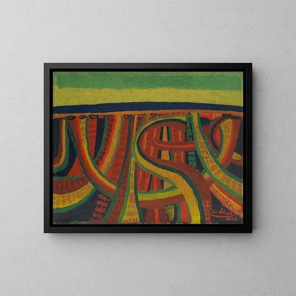 Terre torturée - Josef Scharl — framed artwork on a wall