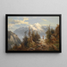 Alpine landscape painting - Josef Thoma — framed artwork on a wall
