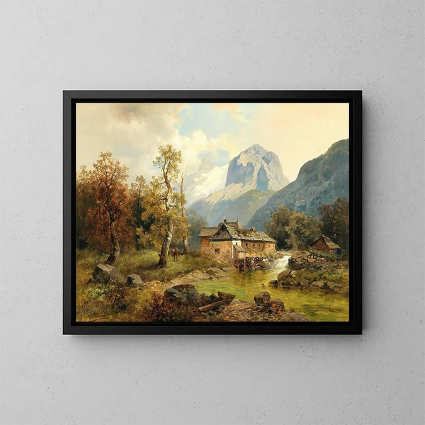 Tyrol Pattern Painting - Josef Thoma — framed artwork on a wall