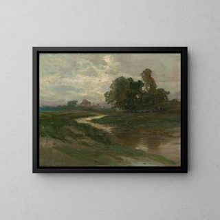 Josef Ullmann - Night Landscape with a Brook.webp