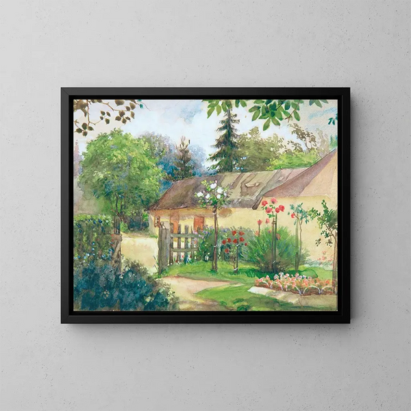Garden View - Josef Wawra — framed artwork on a wall