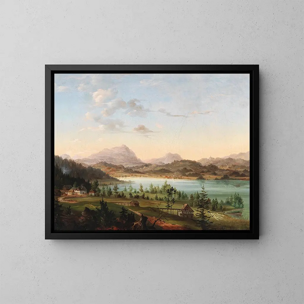 A view of Lake Ossiach - Josef Willroider — framed artwork on a wall