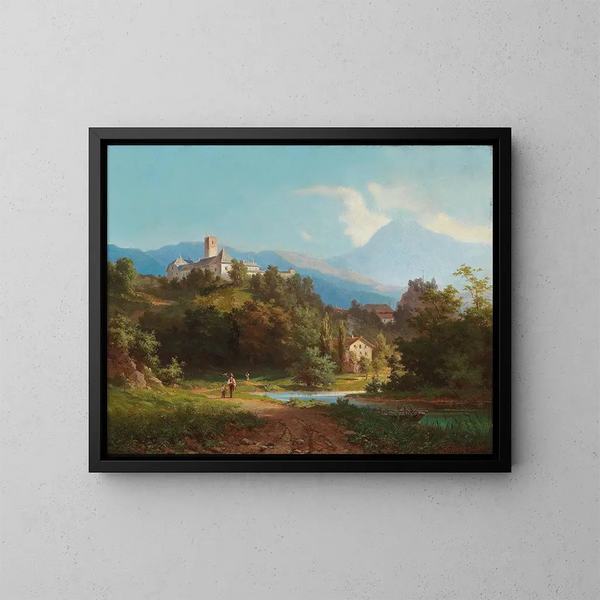 View of a Castle - Josef Willroider — framed artwork on a wall