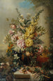 Groot vaas met bloemen - Josep Mirabent — weergave van het kunstwerk