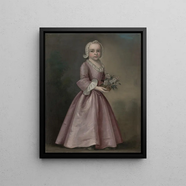 Joseph Badger - Little Girl Holding Flowers.webp