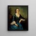 portret van Sarah Larrabee Even - Joseph Badger — ingelijst kunstwerk aan de muur