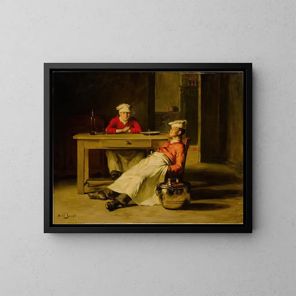 Les petits cuisiniers - Joseph Bail — framed artwork on a wall