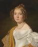 Portret van een jonge vrouw in een witte jurk - Joseph Bernhardt — weergave van het kunstwerk