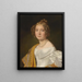 Portret van een jonge vrouw in een witte jurk - Joseph Bernhardt — ingelijst kunstwerk aan de muur