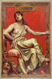 Portrait painting of Julia Bartet (1854-1941) in an allegory of comedy - Joseph Blanc — artwork view