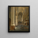 Binnenkant van de Sint-Pauluskerk in Antwerpen - Joseph Chrétien Nicoli — ingelijst kunstwerk aan de muur