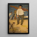 Pêcheur portant une voile - Joseph Edward Southall — ingelijst kunstwerk aan de muur