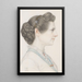 Portrait d'une dame de profil - Joseph Edward Southall — ingelijst kunstwerk aan de muur