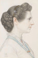 Portrait d'une dame de profil - Joseph Edward Southall — weergave van het kunstwerk
