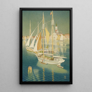 Joseph Edward Southall - Ships from the Adriatic Venice.webp