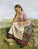 Gelukkige gedachten - Joseph Edward Worrall — weergave van het kunstwerk