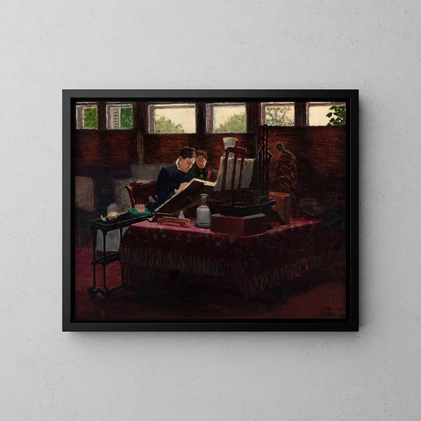 La Princesse Mathilde dans son atelier de Saint-Gratien - Joseph Félix Bouchor — framed artwork on a wall