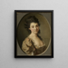 Portret van een dame - Joseph Friedrich August Darbes — ingelijst kunstwerk aan de muur