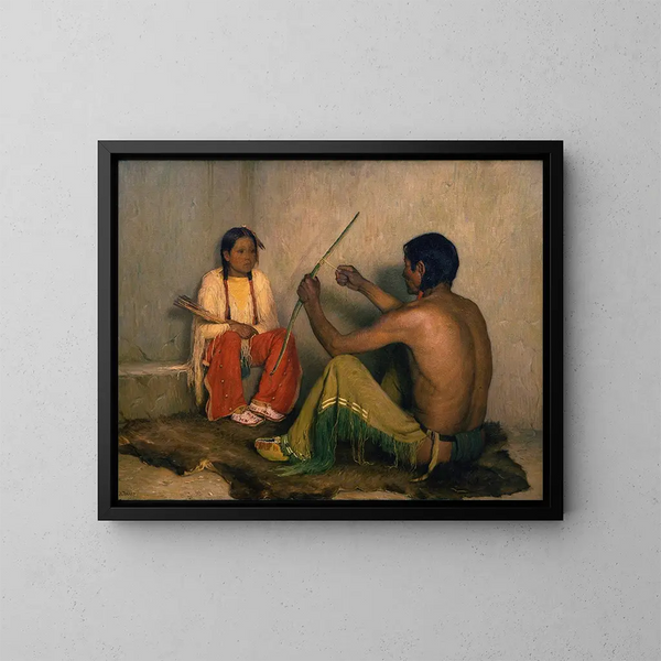 L'arc brisé - Joseph Henry Sharp — framed artwork on a wall