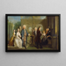 Een familiegesprek - Joseph Highmore — ingelijst kunstwerk aan de muur