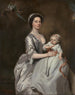 Mme Sharpe en haar kind - Joseph Highmore — weergave van het kunstwerk