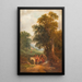 Landschap met mensen die rusten - Joseph Horlor — ingelijst kunstwerk aan de muur