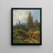 Landschap met beek en decoratieve figuren - Joseph Jonas — ingelijst kunstwerk aan de muur