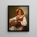 La fille aux fleurs - Joseph Lavos — ingelijst kunstwerk aan de muur