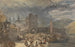 Vue van Boppart met personages aan de oever - Joseph Mallord William Turner — weergave van het kunstwerk