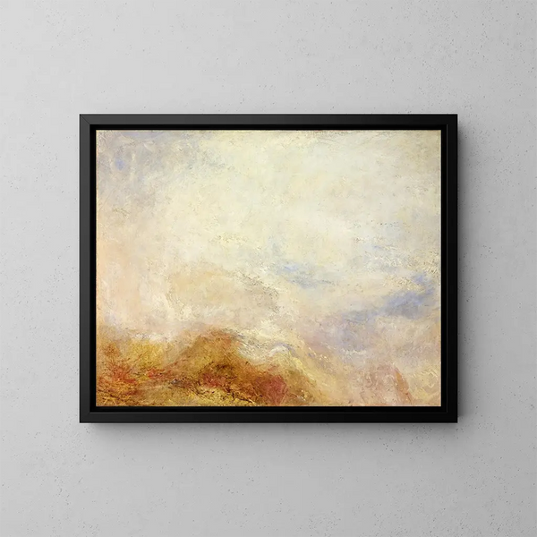 Een berglandschap in de Val d'Aoste - Joseph Mallord William Turner — ingelijst kunstwerk aan de muur
