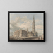 van het noord-oostelijke uitzicht op de kerk van Grantham, Lincolnshire - Joseph Mallord William Turner — ingelijst kunstwerk aan de muur