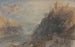 Rheinfels, uitzicht op Katz en Gourhausen - Joseph Mallord William Turner — weergave van het kunstwerk