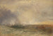 Storm op zee die breekt op een kustlijn - Joseph Mallord William Turner — weergave van het kunstwerk