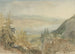 Vue van Farnley Hall in Yorkshire - Joseph Mallord William Turner — weergave van het kunstwerk