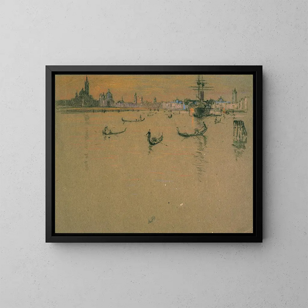 Venice Lagoon Painting - Joseph Pennell — framed artwork on a wall