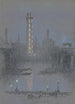 Tour de tir avec lumières nocturnes depuis l'Embankment - Joseph Pennell — weergave van het kunstwerk