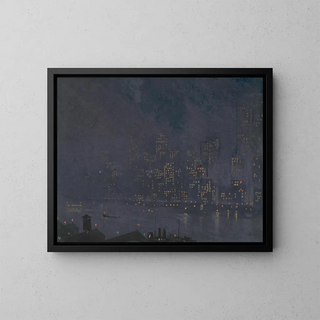 Joseph Pennell - Skyscrapers at night.webp