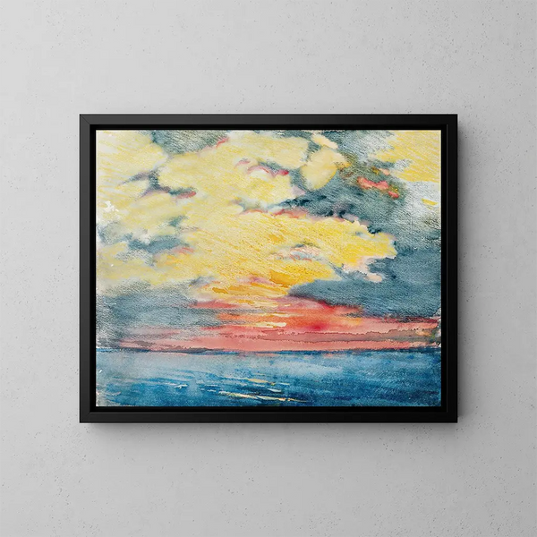 Sunset in Acapulco - Joseph Pennell — framed artwork on a wall