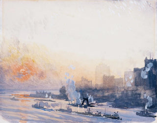 Joseph Pennell - Winter Sunset New York Harbor.webp