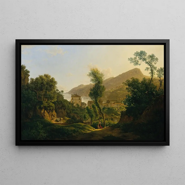 Joseph Rebell - Ansicht der Stadt Vietri mit Blick auf den Meerbusen von Salerno.webp