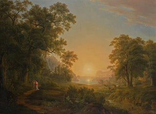 Joseph Rebell - Waldlandschaft mit Sonnenaufgang.webp