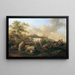 Landschapschilderij met grazend vee - Joseph Roos de Oudere — ingelijst kunstwerk aan de muur