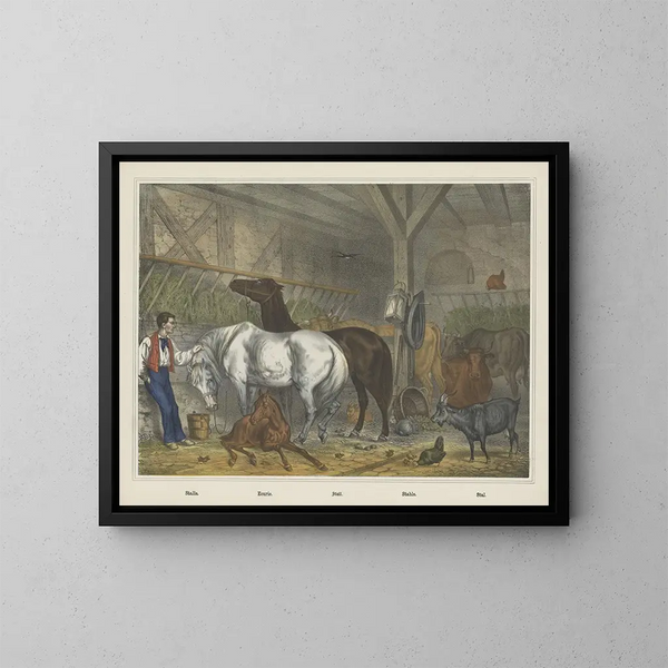 Stable - Joseph Scholz — framed artwork on a wall