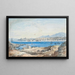 Uitzicht op de vloot voor anker voor de kust van Corfu genomen vanaf het eiland Vido - Joseph Schranz — ingelijst kunstwerk aan de muur