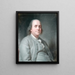 Benjamin Franklin - Joseph Siffred Duplessis — ingelijst kunstwerk aan de muur