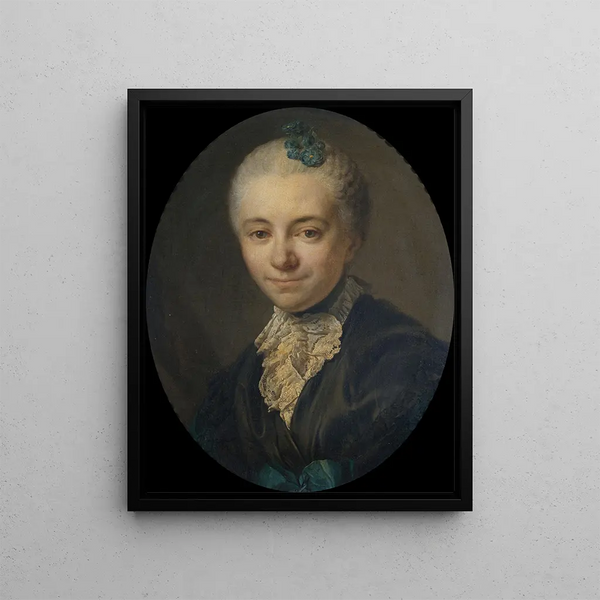 Portrait of a woman - Joseph Siffred Duplessis — framed artwork on a wall
